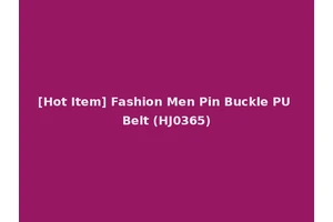 [Hot Item] Fashion Men Pin Buckle PU Belt (HJ0365)