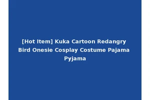 [Hot Item] Kuka Cartoon Redangry Bird Onesie Cosplay Costume Pajama Pyjama