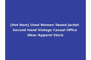 [Hot Item] Used Women Tweed Jacket Second Hand Vintage Casual Office Wear Apparel Stock