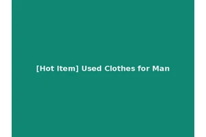 [Hot Item] Used Clothes for Man