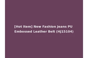 [Hot Item] New Fashion Jeans PU Embossed Leather Belt (HJ15104)