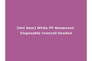 [Hot Item] White PP Nonwoven Disposable Coverall Hooded