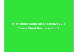 [Hot Item] Solid Black Men's Dress Wool Business Suits
