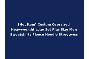 [Hot Item] Custom Oversized Heavyweight Logo Set Plus Size Men Sweatshirts Fleece Hoodie Streetwear