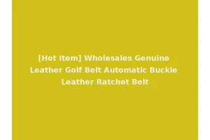 [Hot Item] Wholesales Genuine Leather Golf Belt Automatic Buckle Leather Ratchet Belt