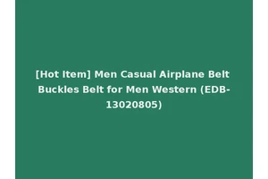 [Hot Item] Men Casual Airplane Belt Buckles Belt for Men Western (EDB-13020805)