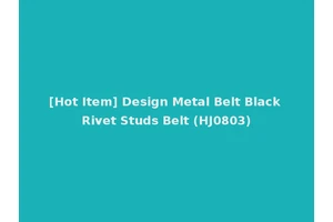 [Hot Item] Design Metal Belt Black Rivet Studs Belt (HJ0803)