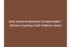 [Hot Item] Restaurant Striped Baker Kitchen Cooking Chef Uniform Pants