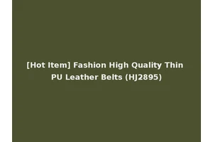 [Hot Item] Fashion High Quality Thin PU Leather Belts (HJ2895)