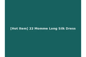 [Hot Item] 22 Momme Long Silk Dress