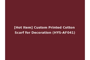 [Hot Item] Custom Printed Cotton Scarf for Decoration (HYS-AF041)