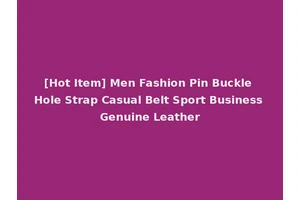 [Hot Item] Men Fashion Pin Buckle Hole Strap Casual Belt Sport Business Genuine Leather