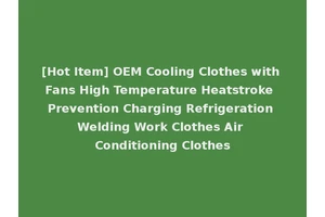 [Hot Item] OEM Cooling Clothes with Fans High Temperature Heatstroke Prevention Charging Refrigeration Welding Work Clothes Air Conditioning Clothes