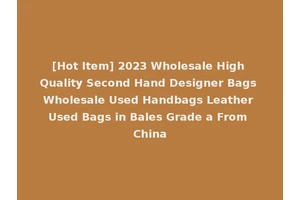 [Hot Item] 2023 Wholesale High Quality Second Hand Designer Bags Wholesale Used Handbags Leather Used Bags in Bales Grade a From China
