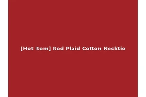 [Hot Item] Red Plaid Cotton Necktie