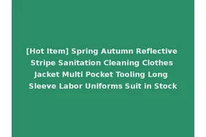 [Hot Item] Spring Autumn Reflective Stripe Sanitation Cleaning Clothes Jacket Multi Pocket Tooling Long Sleeve Labor Uniforms Suit in Stock