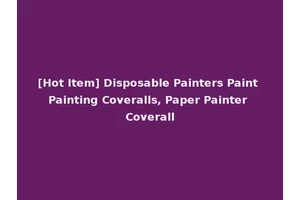 [Hot Item] Disposable Painters Paint Painting Coveralls, Paper Painter Coverall