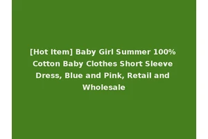 [Hot Item] Baby Girl Summer 100% Cotton Baby Clothes Short Sleeve Dress, Blue and Pink, Retail and Wholesale
