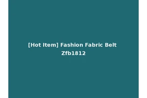 [Hot Item] Fashion Fabric Belt Zfb1812
