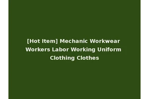 [Hot Item] Mechanic Workwear Workers Labor Working Uniform Clothing Clothes