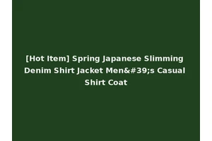 [Hot Item] Spring Japanese Slimming Denim Shirt Jacket Men's Casual Shirt Coat