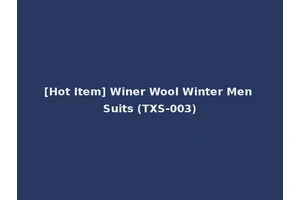 [Hot Item] Winer Wool Winter Men Suits (TXS-003)