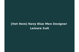[Hot Item] Navy Blue Men Designer Leisure Suit