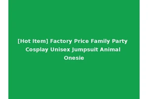 [Hot Item] Factory Price Family Party Cosplay Unisex Jumpsuit Animal Onesie