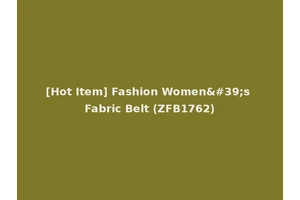 [Hot Item] Fashion Women's Fabric Belt (ZFB1762)