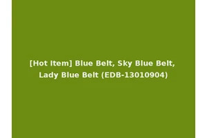 [Hot Item] Blue Belt, Sky Blue Belt, Lady Blue Belt (EDB-13010904)