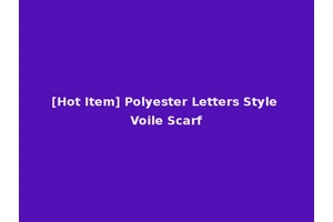 [Hot Item] Polyester Letters Style Voile Scarf