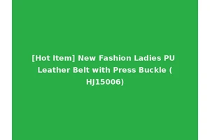 [Hot Item] New Fashion Ladies PU Leather Belt with Press Buckle (HJ15006)