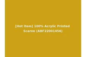 [Hot Item] 100% Acrylic Printed Scarve (ABF22001456)