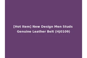 [Hot Item] New Design Men Studs Genuine Leather Belt (HJ0109)