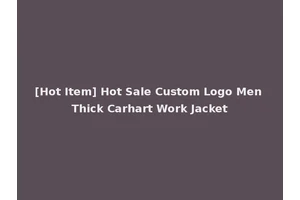 [Hot Item] Hot Sale Custom Logo Men Thick Carhart Work Jacket