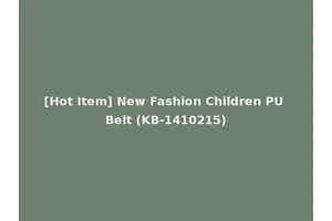 [Hot Item] New Fashion Children PU Belt (KB-1410215)