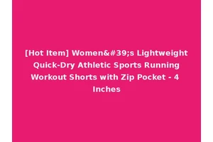 [Hot Item] Women's Lightweight Quick-Dry Athletic Sports Running Workout Shorts with Zip Pocket - 4 Inches