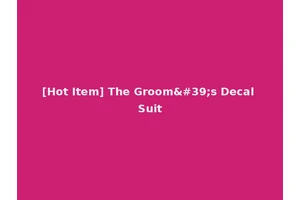 [Hot Item] The Groom's Decal Suit