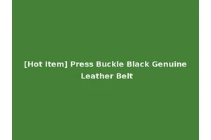[Hot Item] Press Buckle Black Genuine Leather Belt