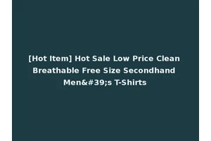 [Hot Item] Hot Sale Low Price Clean Breathable Free Size Secondhand Men's T-Shirts