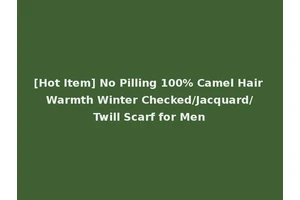 [Hot Item] No Pilling 100% Camel Hair Warmth Winter Checked/Jacquard/Twill Scarf for Men