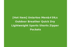 [Hot Item] Uniartoo Men's Outdoor Breather Quick Dry Lightweight Sports Shorts Zipper Pockets
