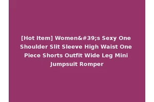 [Hot Item] Women's Sexy One Shoulder Slit Sleeve High Waist One Piece Shorts Outfit Wide Leg Mini Jumpsuit Romper