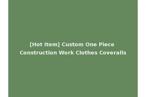 [Hot Item] Custom One Piece Construction Work Clothes Coveralls