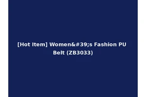 [Hot Item] Women's Fashion PU Belt (ZB3033)