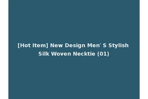 [Hot Item] New Design Men′ S Stylish Silk Woven Necktie (01)