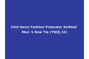 [Hot Item] Fashion Polyester Knitted Men′ S Bow Tie (YWZJ 33)