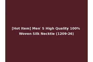 [Hot Item] Men′ S High Quality 100% Woven Silk Necktie (1209-26)