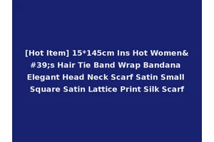 [Hot Item] 15*145cm Ins Hot Women's Hair Tie Band Wrap Bandana Elegant Head Neck Scarf Satin Small Square Satin Lattice Print Silk Scarf