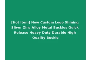 [Hot Item] New Custom Logo Shining Sliver Zinc Alloy Metal Buckles Quick Release Heavy Duty Durable High Quality Buckle